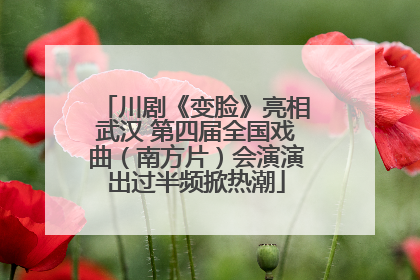 川剧《变脸》亮相武汉 第四届全国戏曲（南方片）会演演出过半频掀热潮