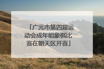 广元市第四届运动会成年组象棋比赛在朝天区开赛
