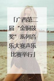 广西第二届“金铜鼓奖”系列音乐大赛声乐比赛举行