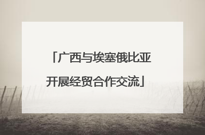 广西与埃塞俄比亚开展经贸合作交流