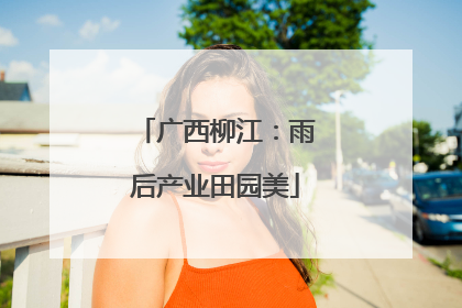 广西柳江：雨后产业田园美