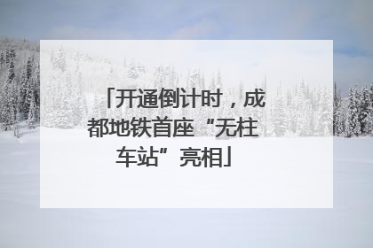开通倒计时，成都地铁首座“无柱车站”亮相