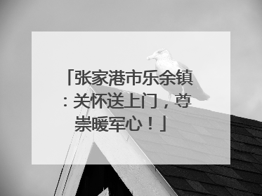 张家港市乐余镇：关怀送上门，尊崇暖军心！