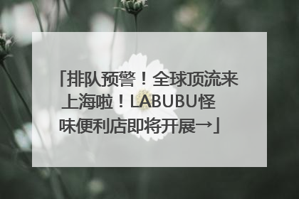 排队预警！全球顶流来上海啦！LABUBU怪味便利店即将开展→