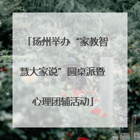 扬州举办“家教智慧大家说”圆桌派暨心理团辅活动