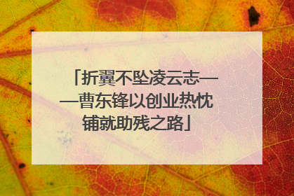折翼不坠凌云志——曹东锋以创业热忱铺就助残之路
