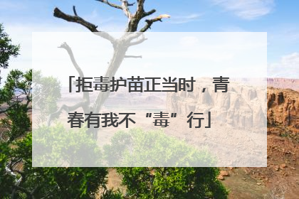 拒毒护苗正当时，青春有我不“毒”行