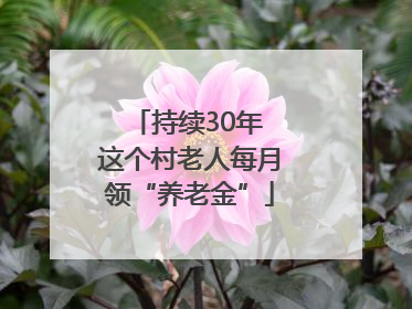 持续30年 这个村老人每月领“养老金”