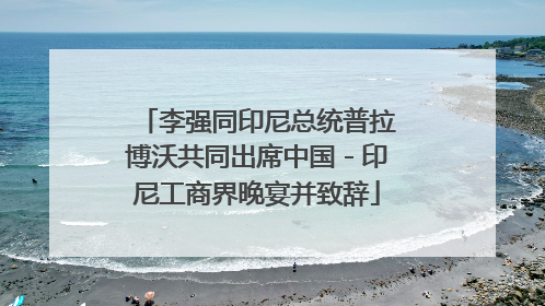 李强同印尼总统普拉博沃共同出席中国－印尼工商界晚宴并致辞