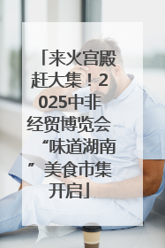 来火宫殿赶大集！2025中非经贸博览会“味道湖南”美食市集开启