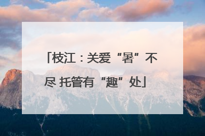 枝江：关爱“暑”不尽 托管有“趣”处