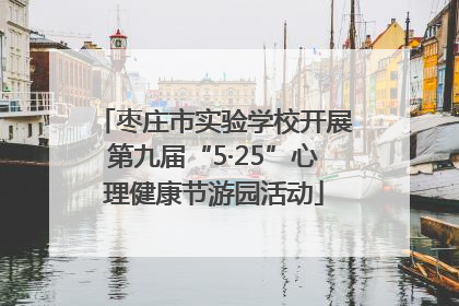 枣庄市实验学校开展第九届“5·25”心理健康节游园活动