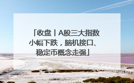 收盘丨A股三大指数小幅下跌，脑机接口、稳定币概念走强