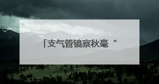 支气管镜察秋毫“镜”到病除惠民生