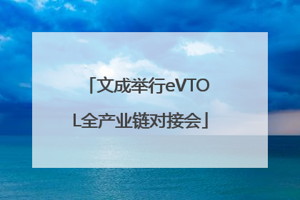 文成举行eVTOL全产业链对接会