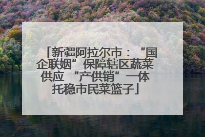 新疆阿拉尔市：“国企联姻”保障辖区蔬菜供应 “产供销”一体托稳市民菜篮子