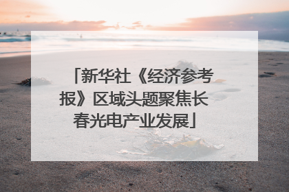 新华社《经济参考报》区域头题聚焦长春光电产业发展