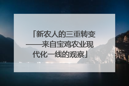新农人的三重转变——来自宝鸡农业现代化一线的观察