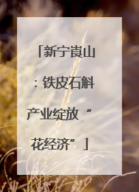 新宁崀山：铁皮石斛产业绽放“花经济”