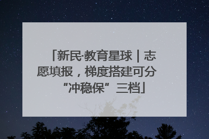 新民·教育星球｜志愿填报，梯度搭建可分“冲稳保”三档