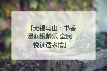 无锡马山：书香浸润银龄乐 全民悦读适老情