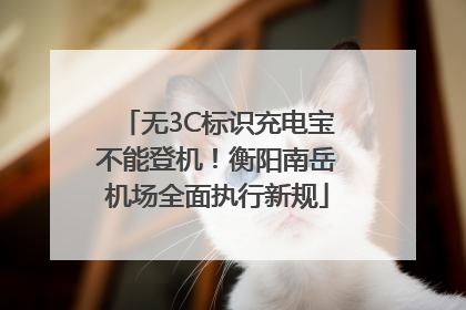 无3C标识充电宝不能登机！衡阳南岳机场全面执行新规