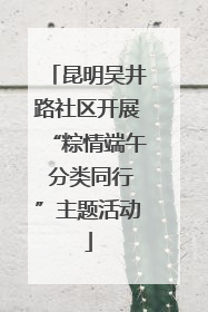 昆明吴井路社区开展“粽情端午 分类同行”主题活动