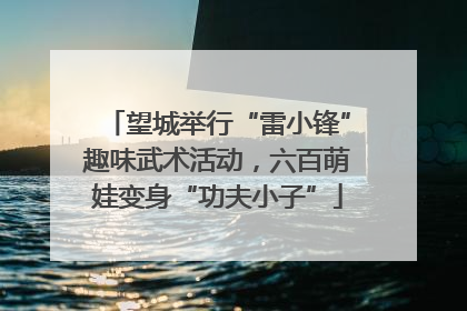 望城举行“雷小锋”趣味武术活动，六百萌娃变身“功夫小子”