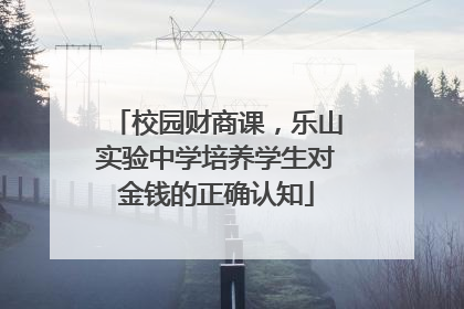 校园财商课，乐山实验中学培养学生对金钱的正确认知
