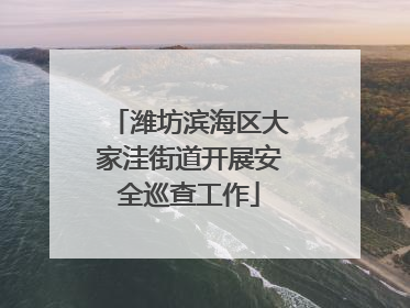 潍坊滨海区大家洼街道开展安全巡查工作