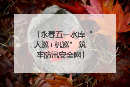 永春五一水库“人巡+机巡” 筑牢防汛安全网