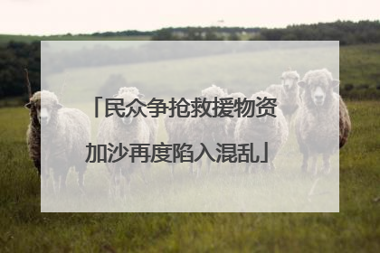 民众争抢救援物资 加沙再度陷入混乱