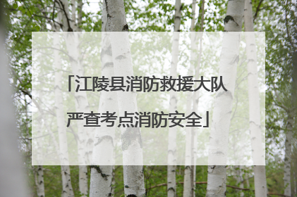 江陵县消防救援大队严查考点消防安全