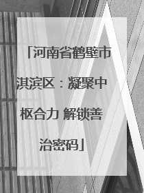 河南省鹤壁市淇滨区：凝聚中枢合力 解锁善治密码