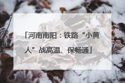 河南南阳：铁路“小黄人”战高温、保畅通