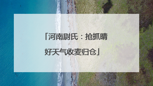 河南尉氏：抢抓晴好天气收麦归仓