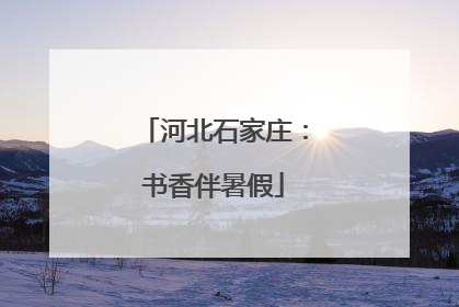 河北石家庄：书香伴暑假