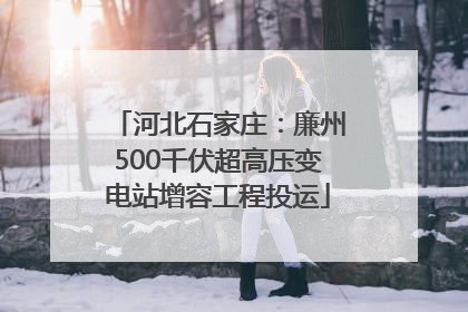 河北石家庄：廉州500千伏超高压变电站增容工程投运