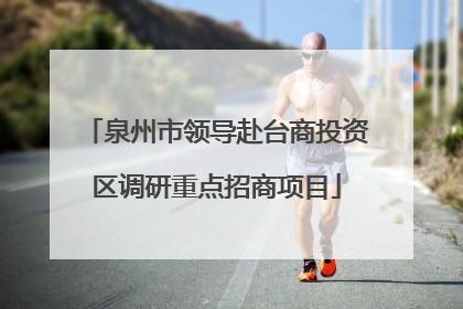 泉州市领导赴台商投资区调研重点招商项目