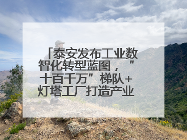 泰安发布工业数智化转型蓝图，“十百千万”梯队+灯塔工厂打造产业新标杆