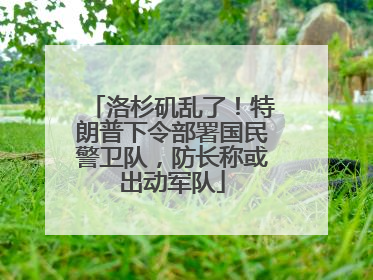 洛杉矶乱了！特朗普下令部署国民警卫队，防长称或出动军队
