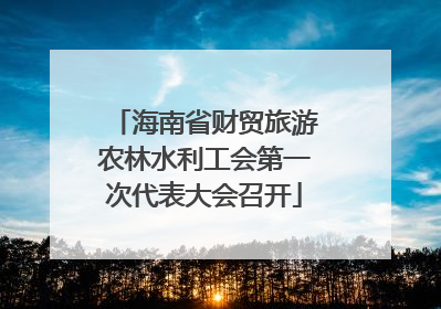 海南省财贸旅游农林水利工会第一次代表大会召开