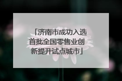 济南市成功入选首批全国零售业创新提升试点城市