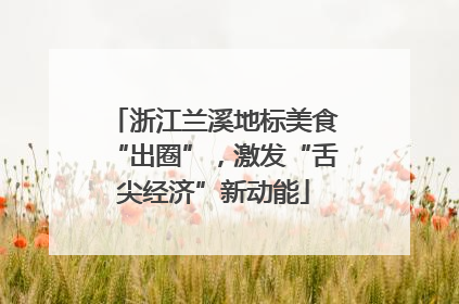 浙江兰溪地标美食“出圈”，激发“舌尖经济”新动能