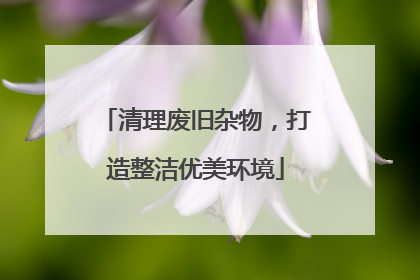 清理废旧杂物，打造整洁优美环境