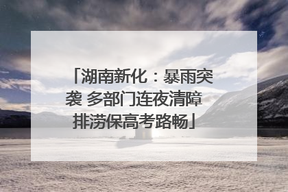 湖南新化：暴雨突袭 多部门连夜清障排涝保高考路畅
