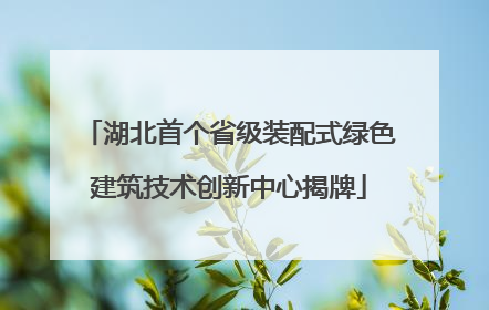 湖北首个省级装配式绿色建筑技术创新中心揭牌