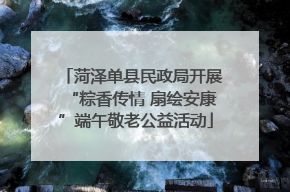 菏泽单县民政局开展“粽香传情 扇绘安康”端午敬老公益活动