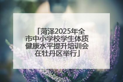 菏泽2025年全市中小学校学生体质健康水平提升培训会在牡丹区举行