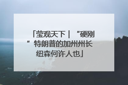 莹观天下｜“硬刚”特朗普的加州州长纽森何许人也